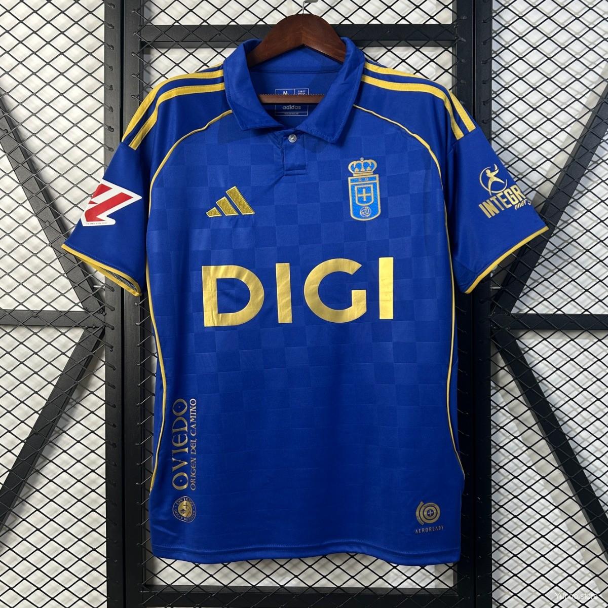 Camiseta de fútbol Real Oviedo 2025/26 LOCAL MANGA CORTA VERSION FAN